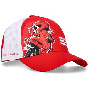 Kinderpet met Ducati Marc Marquez Baseball 93 Look Back-design, in meerdere kleuren.