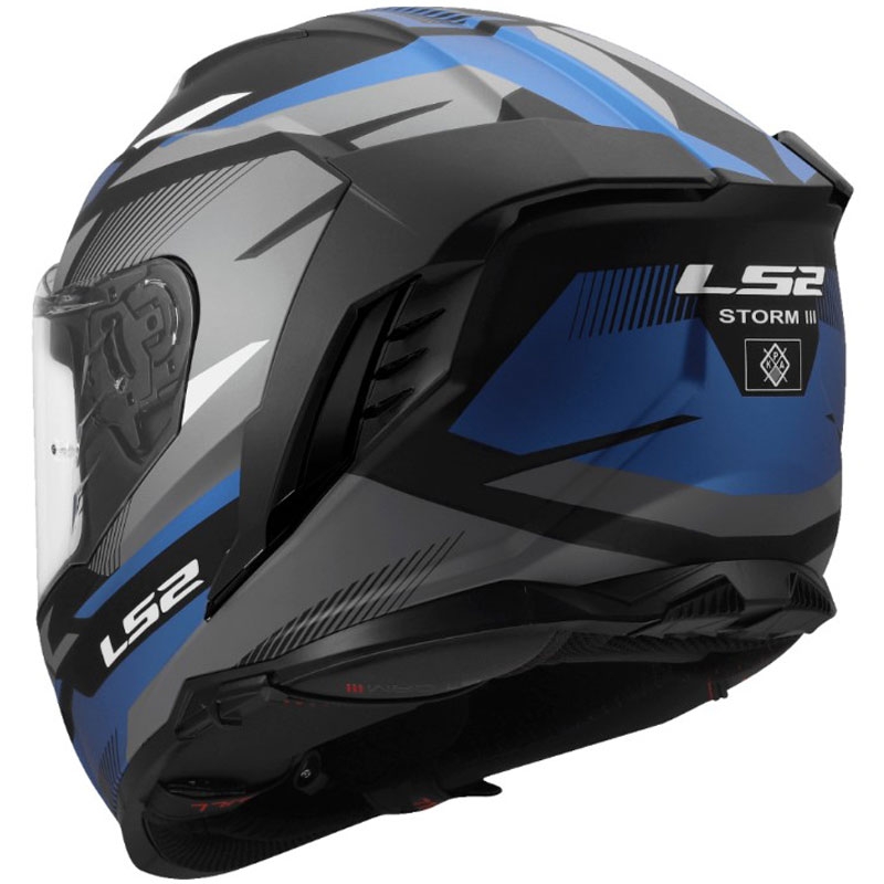 Integraal motorhelm LS2 FF818 Storm III Komai zwart-blauw