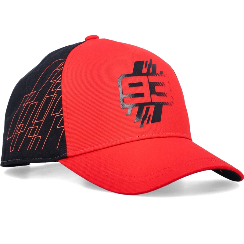 Ducati Marc Marquez baseballpet 93 en rechthoekig zwart-rood