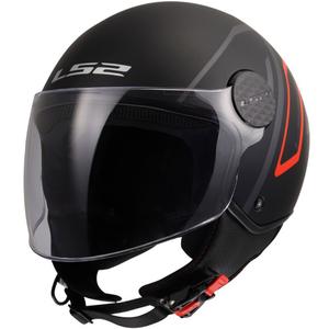 Open motorhelm LS2 OF558 Sphere Lux II Minimum zwart-rood