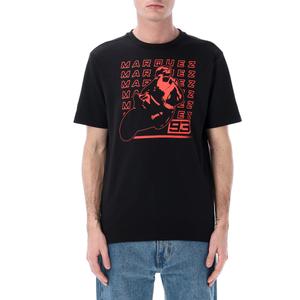 Ducati Marc Marquez T-shirt met herhaald logo, zwart