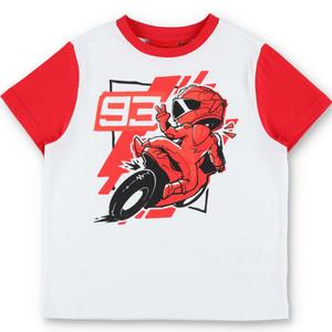 Kinder T-shirt met Ducati Marc Marquez-motorfietsprint, wit