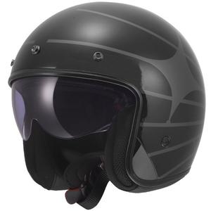 Open motorhelm LS2 OF601 Bob II Cosmic glanzend zwart-grijs