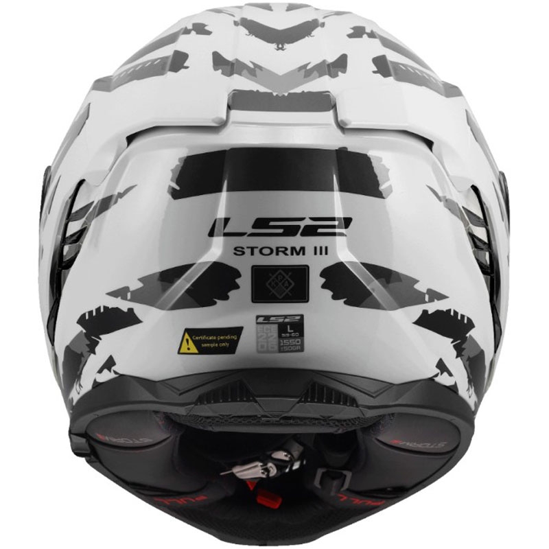 Integraal motorhelm LS2 FF818 Storm III Kaos wit-grijs