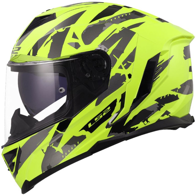 Integraal motorhelm LS2 FF818 Storm III Kaos geel