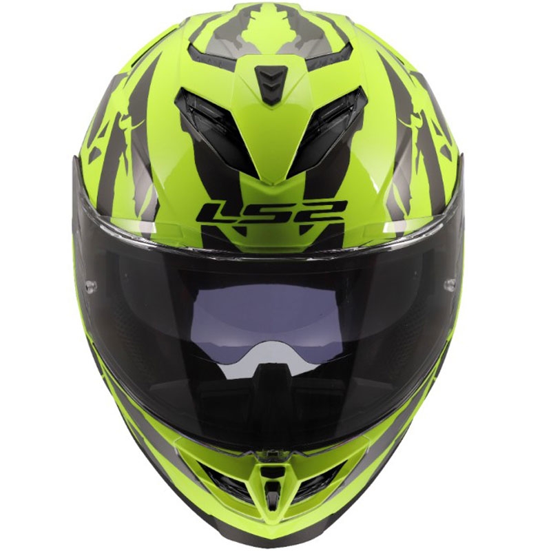 Integraal motorhelm LS2 FF818 Storm III Kaos geel
