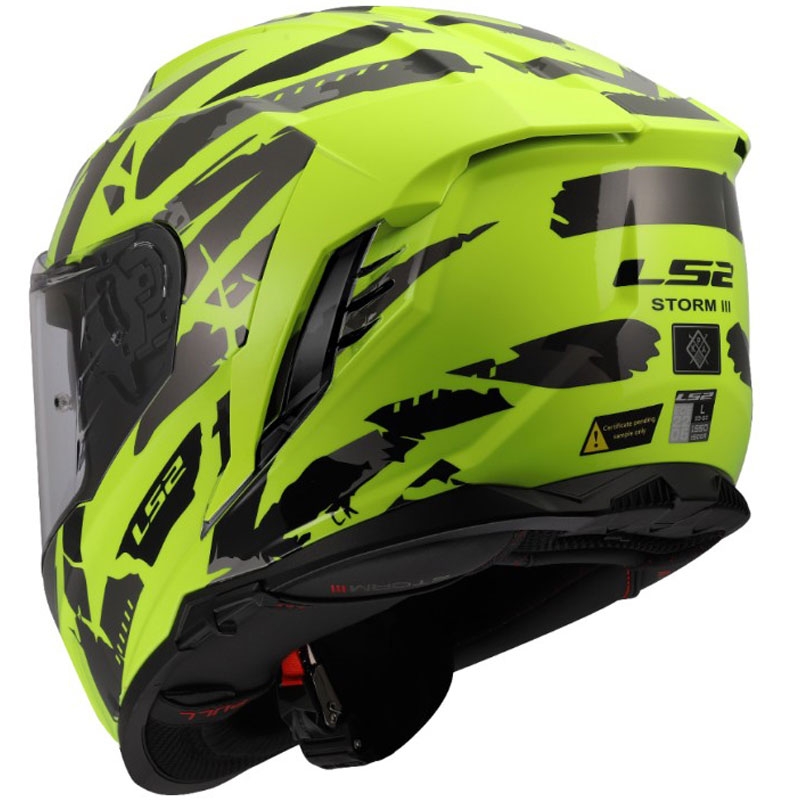 Integraal motorhelm LS2 FF818 Storm III Kaos geel