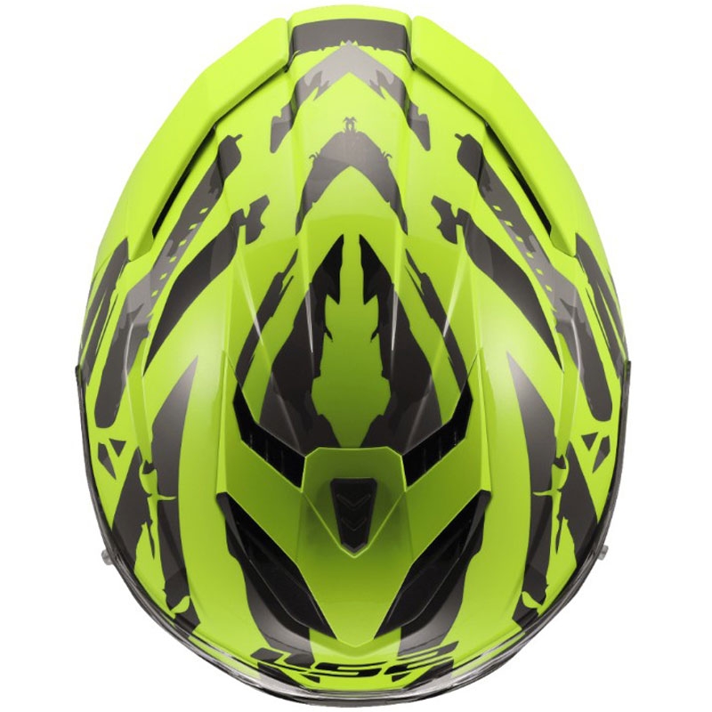 Integraal motorhelm LS2 FF818 Storm III Kaos geel