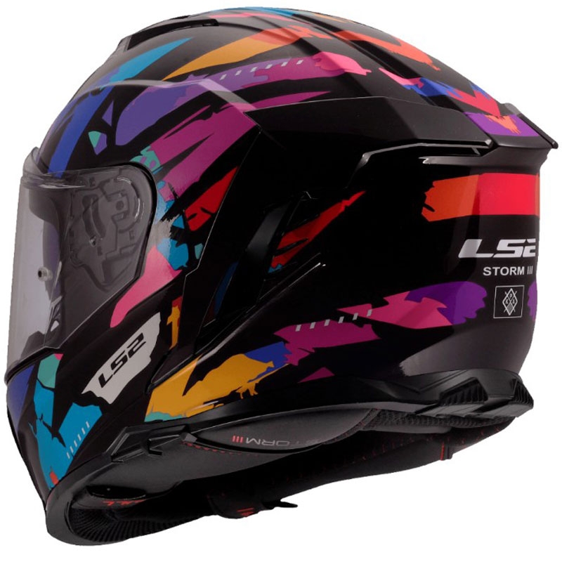 LS2 FF818 Storm III Kaos integraal motorhelm zwart-paars-blauw