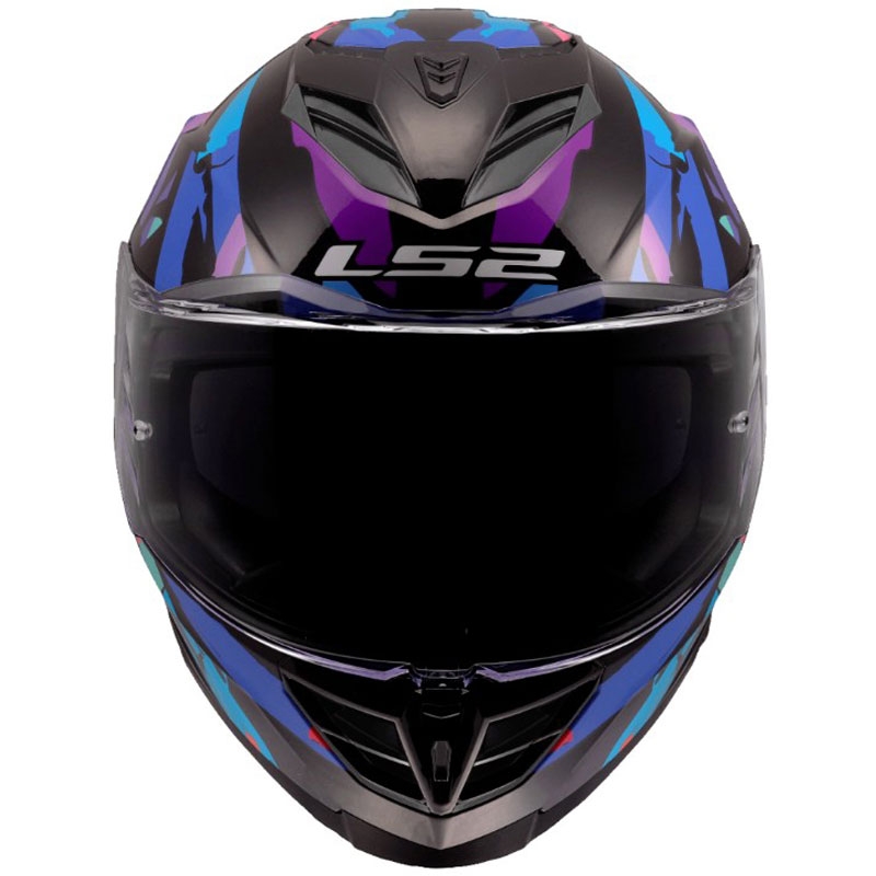 LS2 FF818 Storm III Kaos integraal motorhelm zwart-paars-blauw