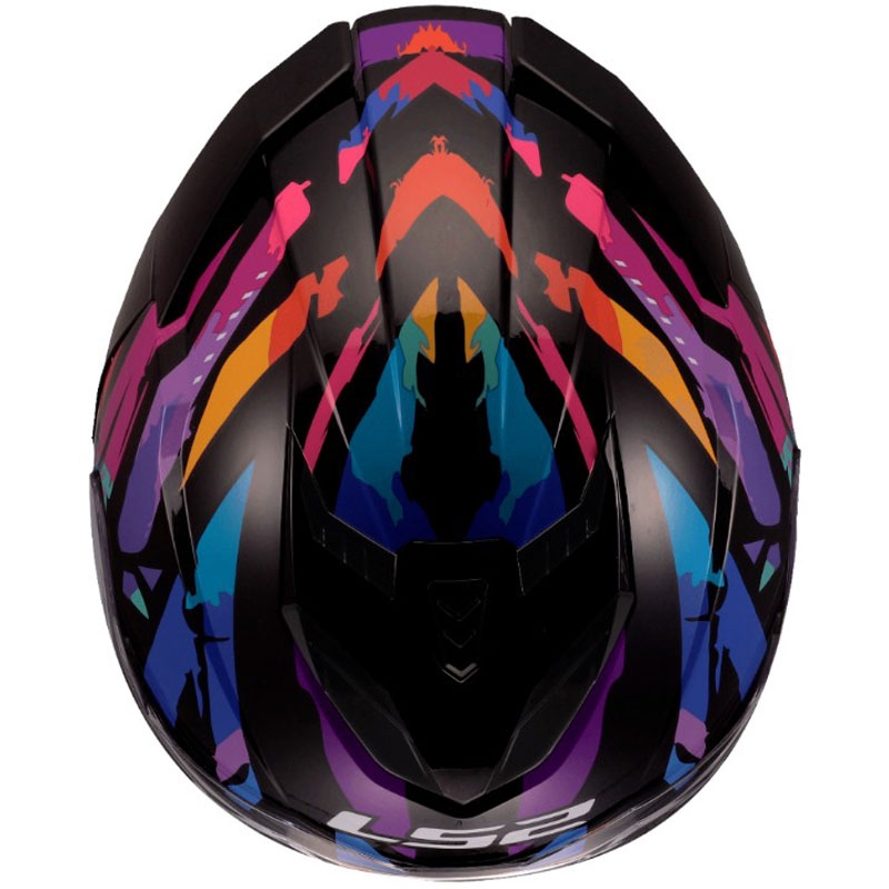 LS2 FF818 Storm III Kaos integraal motorhelm zwart-paars-blauw