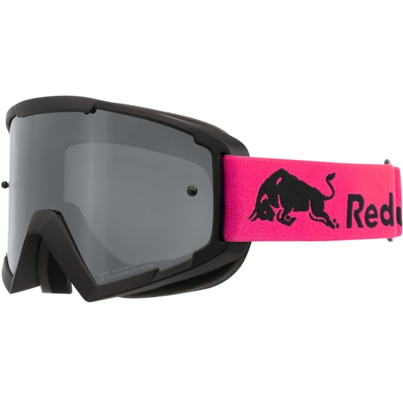 Red Bull Spect Whip motorcrossbril, zwart met zilverkleurige lenzen