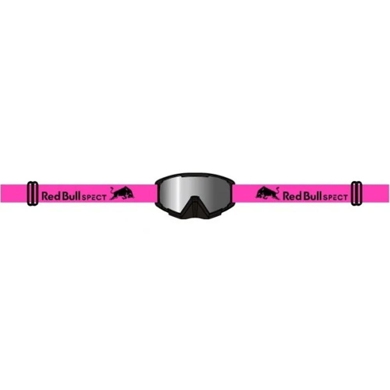 Red Bull Spect Whip motorcrossbril, zwart met zilverkleurige lenzen