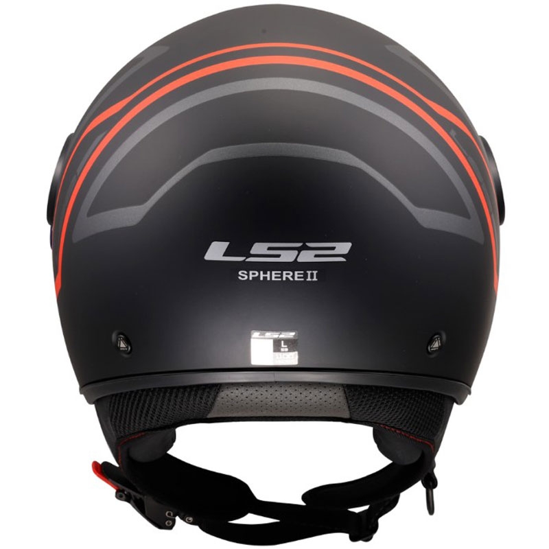 Open motorhelm LS2 OF558 Sphere Lux II Minimum zwart-rood