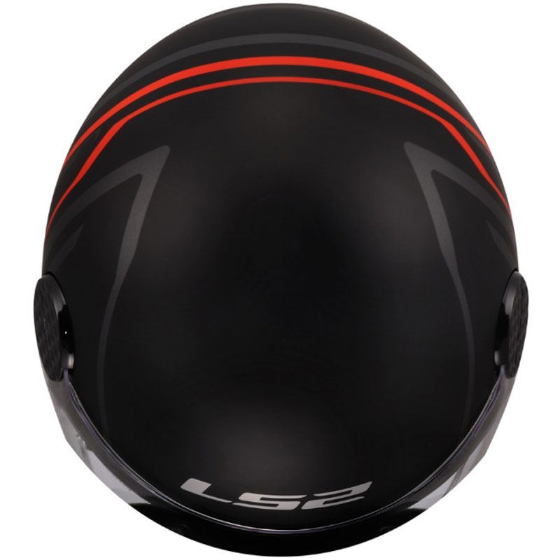 Open motorhelm LS2 OF558 Sphere Lux II Minimum zwart-rood