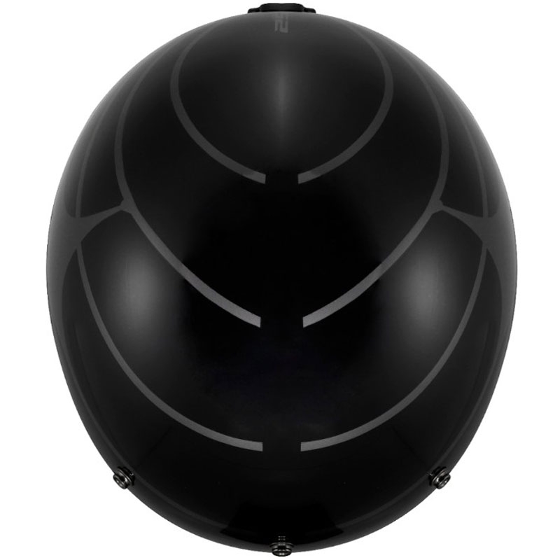 Open motorhelm LS2 OF601 Bob II Cosmic glanzend zwart-grijs