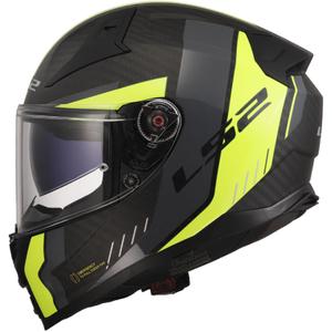 Integraal motorhelm LS2 FF811 Vector II C Grid 06 mat HV geel