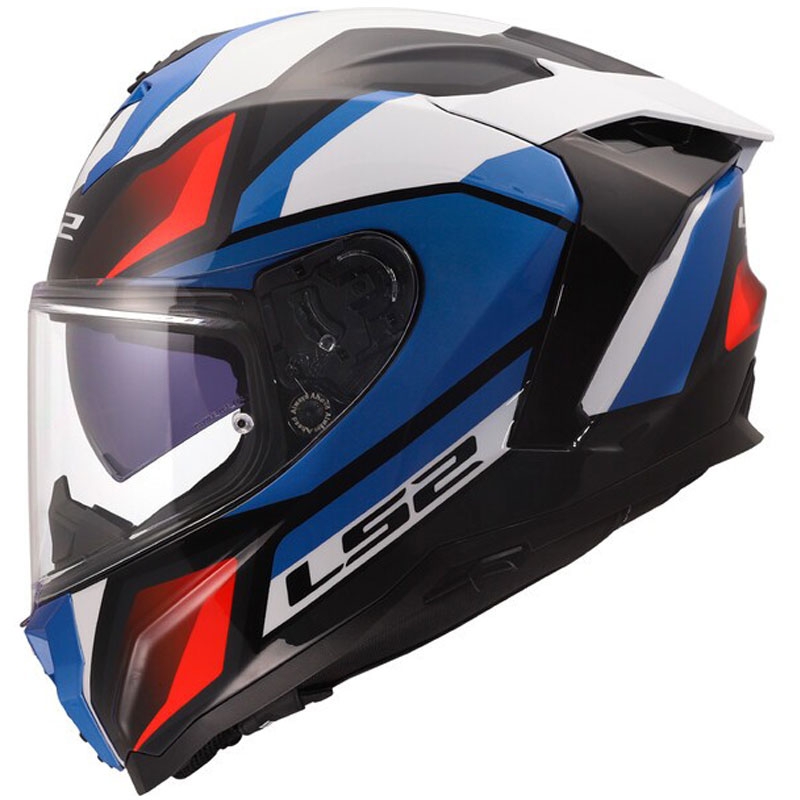 Integraal motorhelm LS2 FF817 Challenger II Viper glanzend wit-blauw-rood