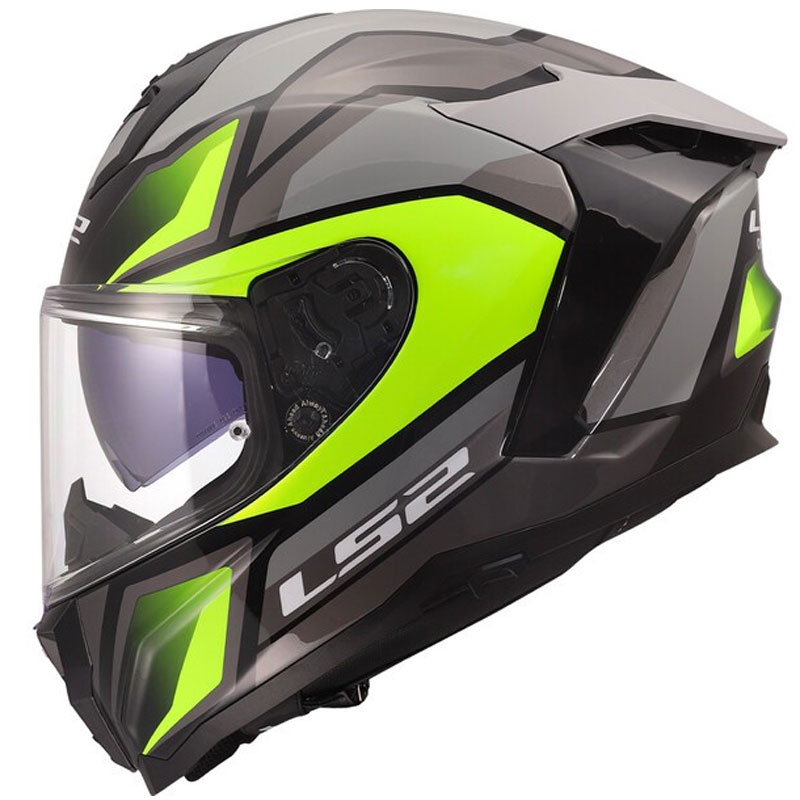 Integraal motorhelm LS2 FF817 Challenger II Viper glanzend grijs-geel