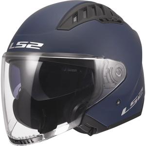 Open motorhelm LS2 OF600 Copter II Effen matblauw