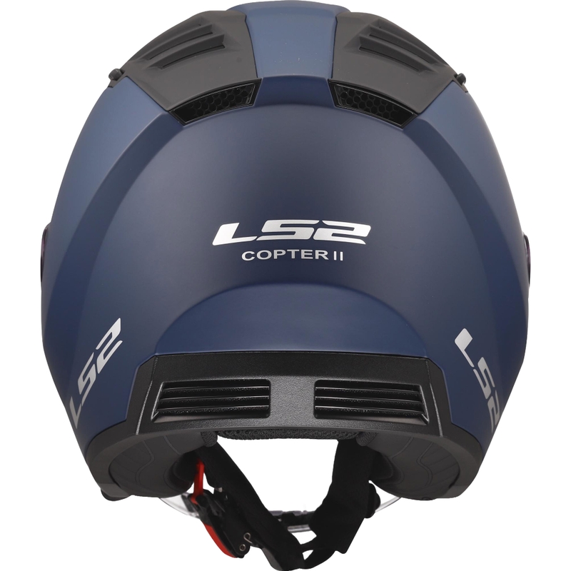 Open motorhelm LS2 OF600 Copter II Effen matblauw