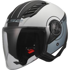 Open motorhelm LS2 OF616 Airflow II Cover matgrijs-blauw