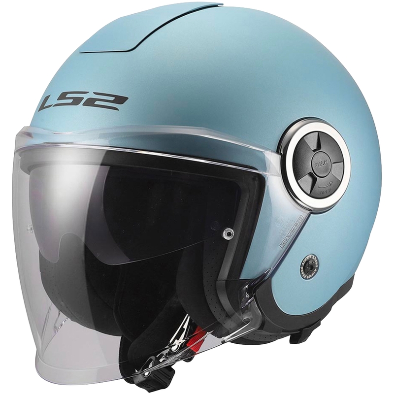 Open motorhelm LS2 OF620 Classy Solid mat parelblauw