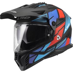 Enduro motorhelm LS2 MX702 Pioneer II Block matzwart-rood-blauw