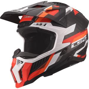Motocrosshelm LS2 MX703 X-Force Phantom mat oranje-rood