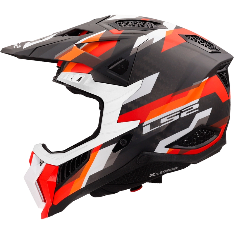 Motocrosshelm LS2 MX703 X-Force Phantom mat oranje-rood