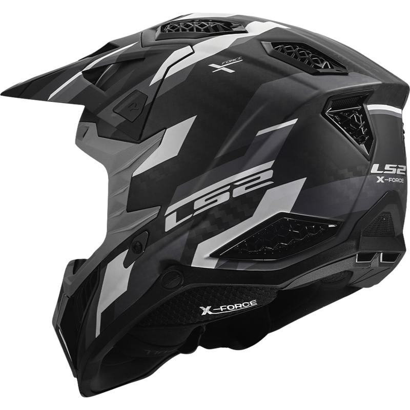 Motocrosshelm LS2 MX703 X-Force Phantom matzwart-grijs
