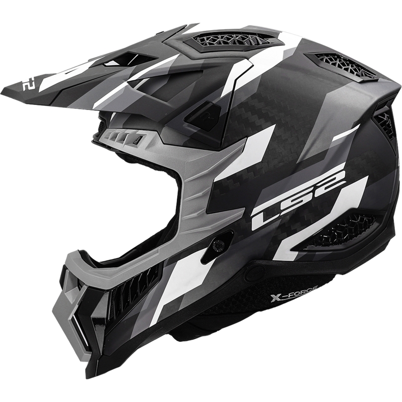 Motocrosshelm LS2 MX703 X-Force Phantom matzwart-grijs