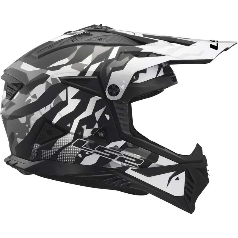 Motocrosshelm LS2 MX708 Fast II Grotesk matzwart-grijs