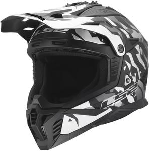 Motocrosshelm LS2 MX708 Fast II Grotesk matzwart-grijs