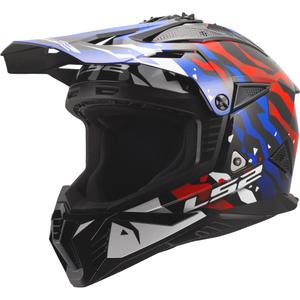 Motocrosshelm LS2 MX708 Fast II Grotesk glanzend wit-blauw-rood