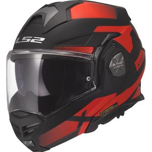 Opklapbare motorhelm LS2 FF901 Advant X Nova matzwart-rood