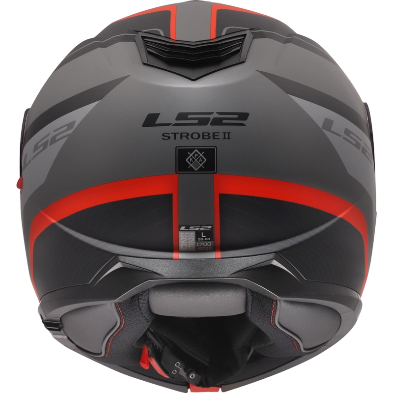 Opklapbare helm LS2 FF908 Strobe II Monza matzwart-grijs-rood