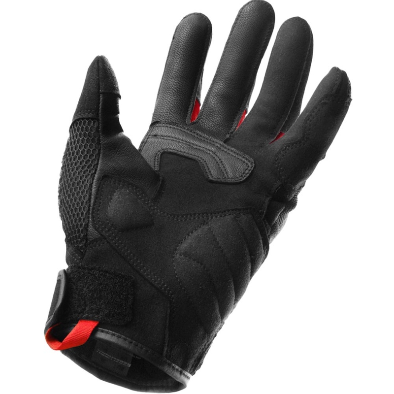 Dames motorhandschoenen Rebelhorn Core zwart-rood