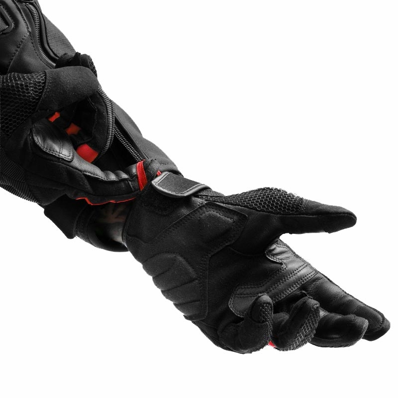 Dames motorhandschoenen Rebelhorn Core zwart-rood