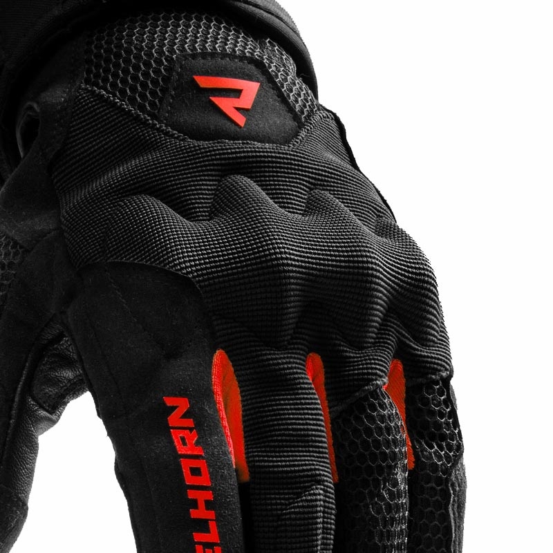 Dames motorhandschoenen Rebelhorn Core zwart-rood