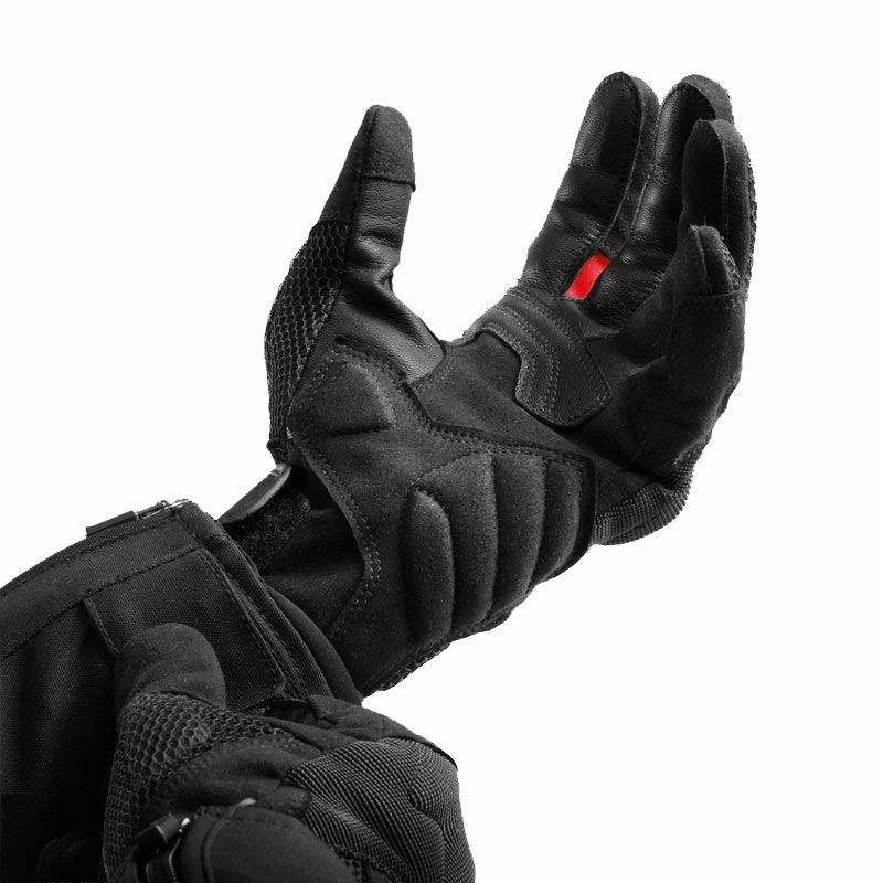 Dames motorhandschoenen Rebelhorn Core zwart-rood
