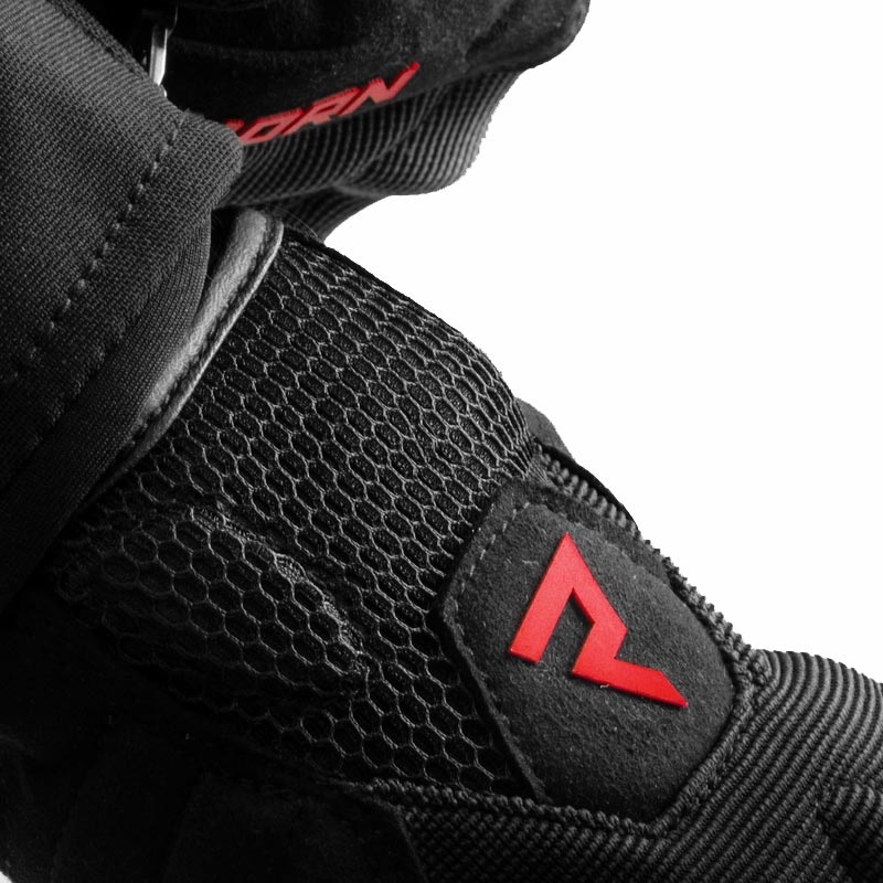 Dames motorhandschoenen Rebelhorn Core zwart-rood