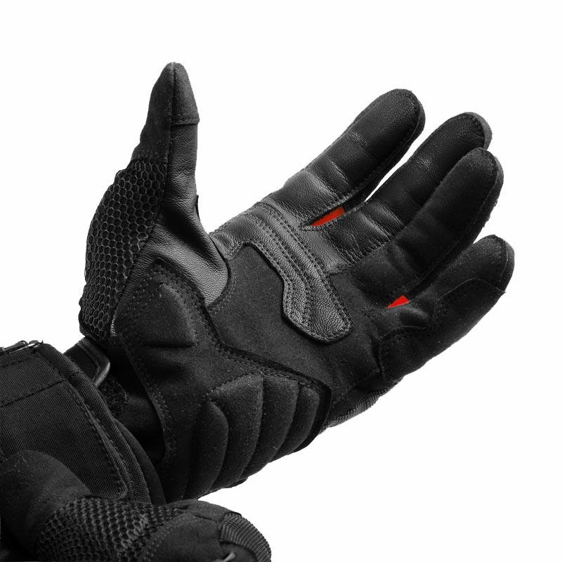 Dames motorhandschoenen Rebelhorn Core zwart-rood