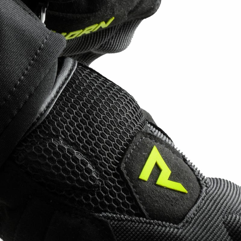 Damesmotorhandschoenen Rebelhorn Core zwart-grijs-fluo geel