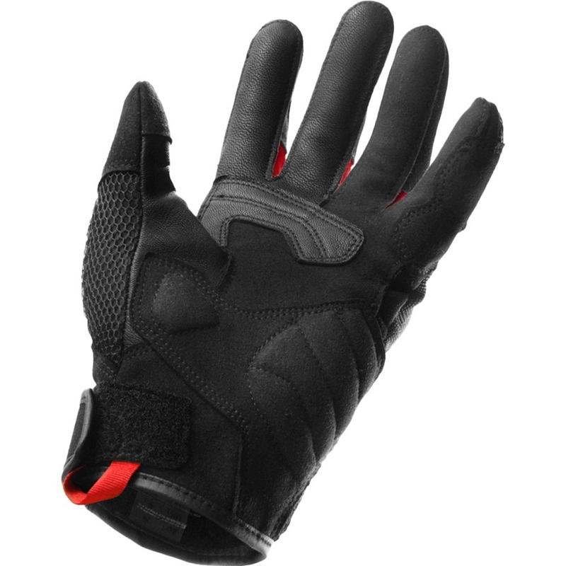 Rebelhorn Core motorhandschoenen zwart-rood