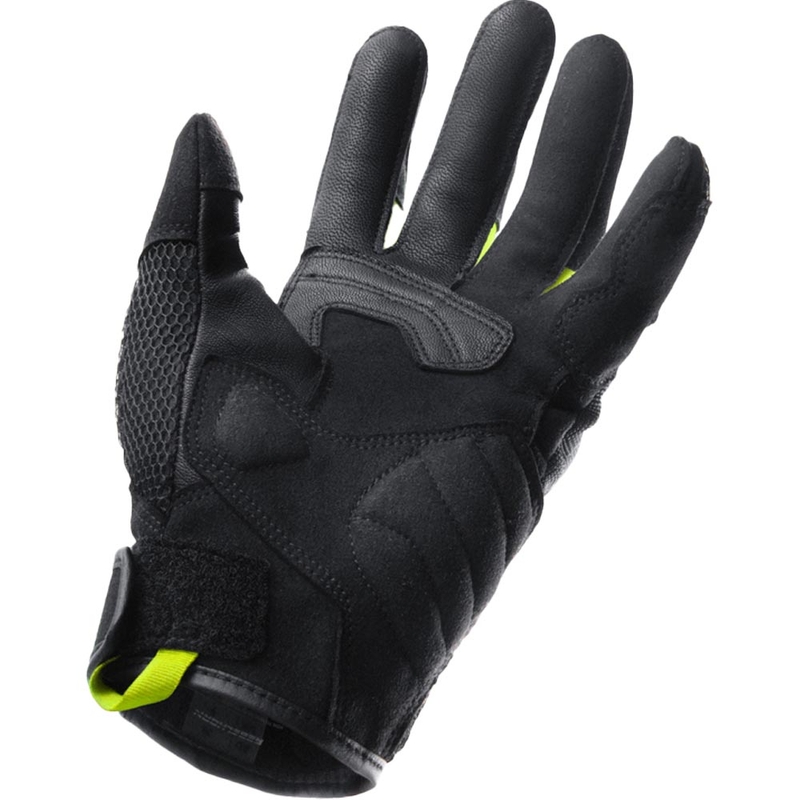 Motorhandschoenen Rebelhorn Core zwart-grijs-fluo geel