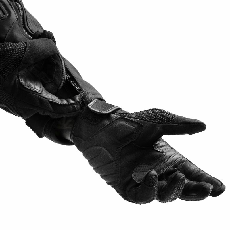Motorhandschoenen Rebelhorn Core zwart-grijs-fluo geel