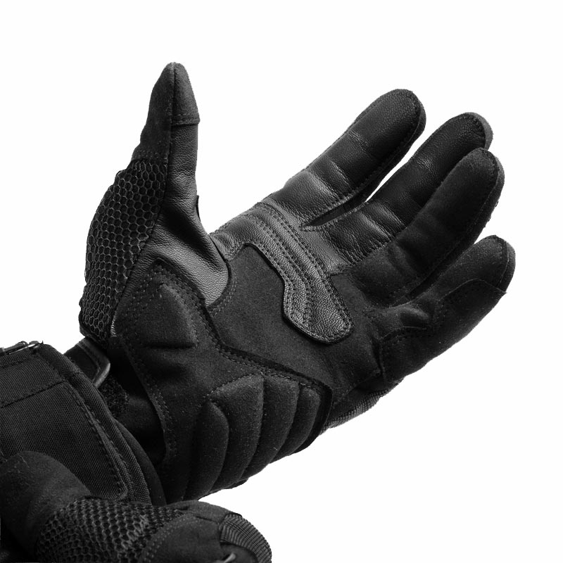 Motorhandschoenen Rebelhorn Core zwart-grijs-fluo geel