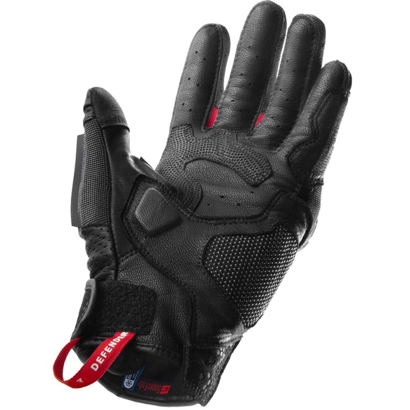 Rebelhorn Defender motorhandschoenen zwart-rood