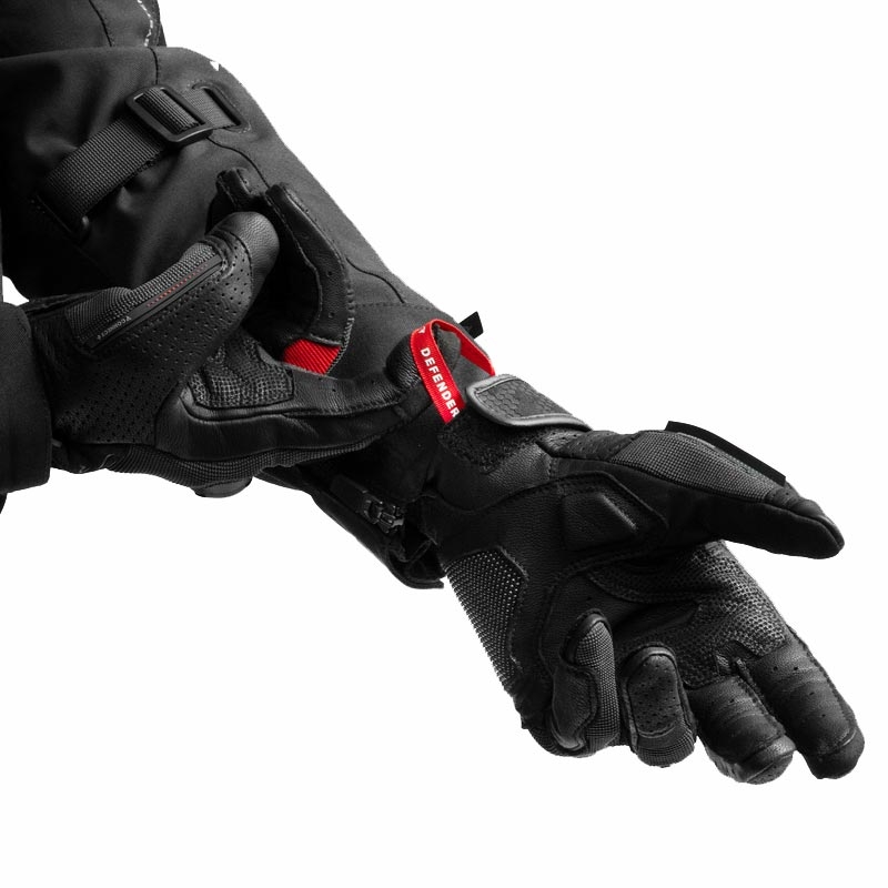 Rebelhorn Defender motorhandschoenen zwart-rood
